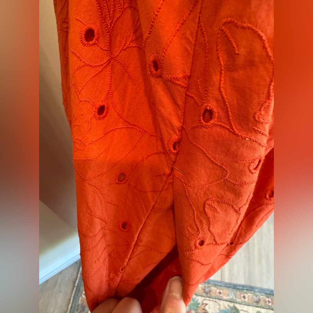 Madewell Orange Midi Dress - Picture 5 of 7